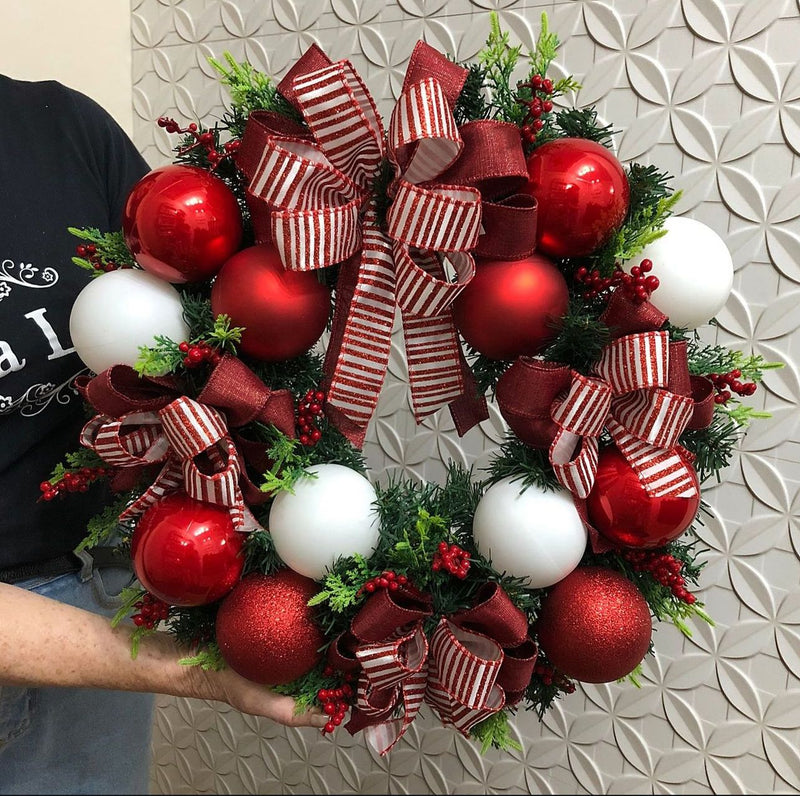 Guirlanda Natalina Red&White - 60CM